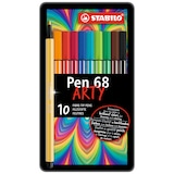 thumbnail of STABILO Boîte métal de 10 feutres de dessin pointe moyenne Pen 68 ARTY