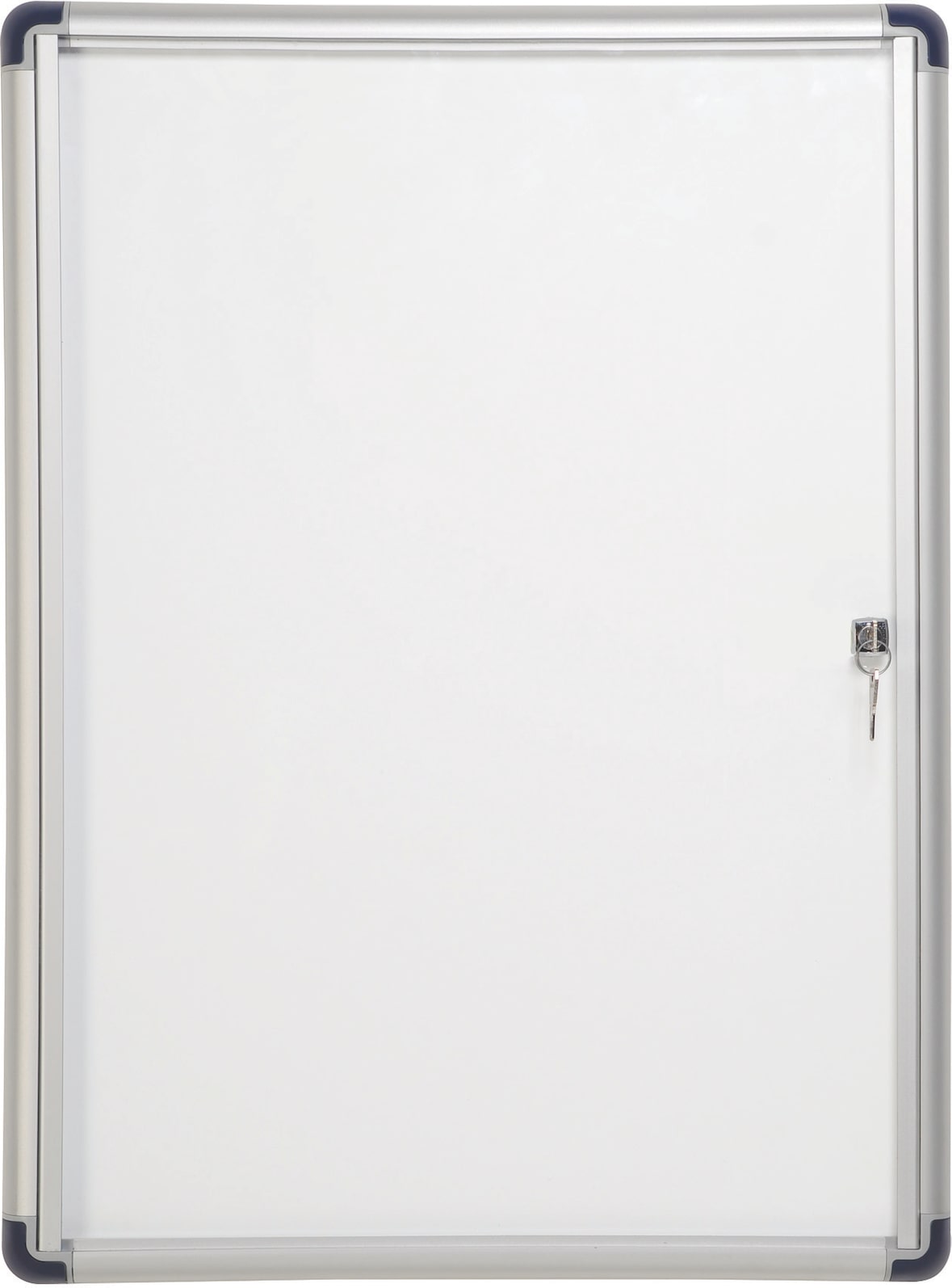 Expositor magnético Bi-Office Enclore Budget, superfície em aço lacado, porta acrílica com fecho, estrutura em alumínio, 527 x 354 mm - 2x A4