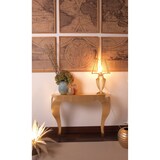 thumbnail of Chippendale console 100x30x80 cm in goud geverfd ijzer, elegant en geperforeerd ontwerp in modern klassiek stijl entreemeubilair Made in Italy