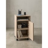 thumbnail of Rollcontainer Sonoma 33x60x38cm Schubladenschrank Büro, Schreibtischcontainer mit Tür & Ablage, Bürocontainer mit Rollen, Kleiner