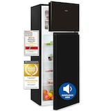 thumbnail of Exquisit Kühl-Gefrierkombination, Kühlschrank mit Gefrierfach, 4-Sterne-Gefrieren, 206 Liter, KGC5270-45-010E schwarz