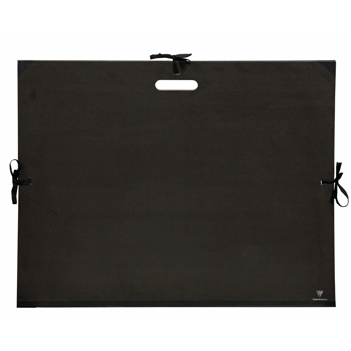Clairefontaine 5x Zeichenmappe Kraft, Bandverschluss und Griff, 59x72 cm für B2+ - Schwarz 38929C