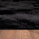 thumbnail of Teppich Kurzflor waschbar Einfarbig Wohnzimmer schmutzabweisend Schwarz  160x220 | 100% Polyester | Florhöhe: 10 mm | Maschinenwäsche, pflegeleicht