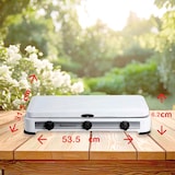 thumbnail of MELCHIONI FAMILY Fogão a gás, MINERVA NEW 3, 3 queimadores removíveis, regulação da chama, portátil, uso exclusivo em exteriores, branco, 118360123