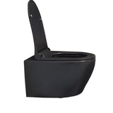 thumbnail of Spülrandloses Hänge-WC mit Softclose Sitz, Schallschutz und schwarzer Betätigungsplatte passend für Geberit Vorwandelement