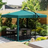 thumbnail of Outsunny parasol excéntrico Ø 295 cm con ángulo ajustable mosquiteras base cruzada y manivela para terraza patio exterior verde oscuro