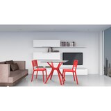 thumbnail of Resol VELA S Quadratischer Tisch Indoor, Outdoor 90x90 Schwarzer Fuß - Eschen Eiche Tischplatte