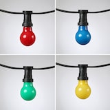 thumbnail of Illu- Party Garten Außenlichterkette 10m grün 20x bunte LED Tropfenlampen