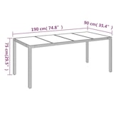 thumbnail of vidaXL 7-tlg. Garten-Essgruppe mit Kissen Grau Poly Rattan