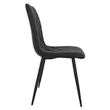 thumbnail of METRO PROFESSIONAL Silla de restaurante tapizada Jara, juego de 2, acero/piel artificial, negro