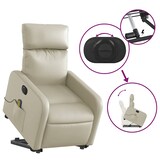 thumbnail of vidaXL Massagesessel mit Aufstehhilfe Elektrisch Creme Kunstleder