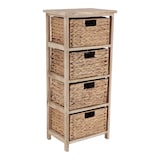 thumbnail of Meuble de rangement en Bois Naturel avec 4 Paniers tressés H 86  cm