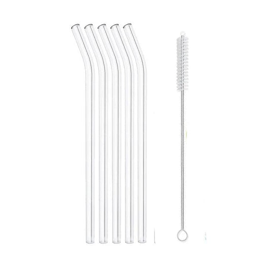Paille en verre borosilicate | made in France | courbée