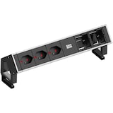 thumbnail of BACHMANN DESK2 3xCH T13 90° 2xCM, Strom 0,2m GST18 Inox lackiert Schweiz