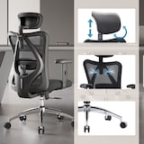 thumbnail of Silla de oficina / silla giratoria M18-M148 tela / malla negro Sihoo