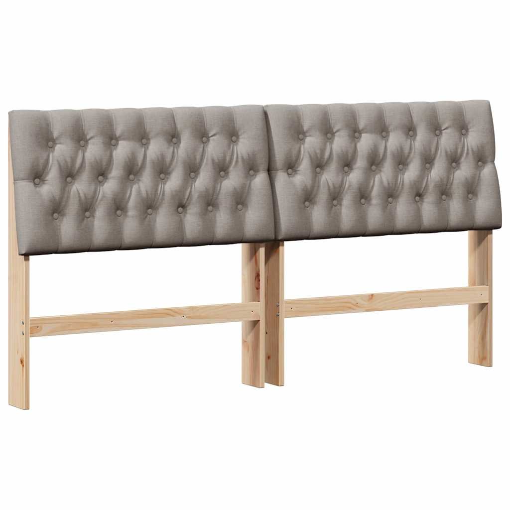 vidaXL Gepolstertes Kopfteil Taupe 180 cm Massives Kiefernholz