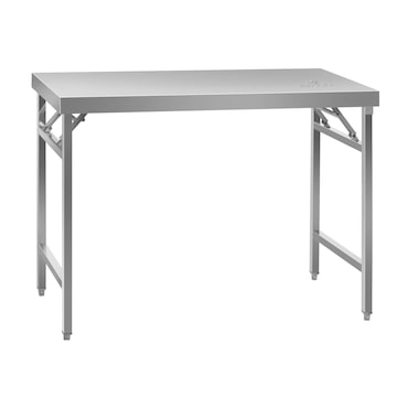 Royal Catering - RVS werktafel - PREMIUM - 120 x 60 cm - 210 kg - opklapbaar -