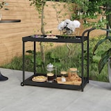 thumbnail of Barwagen Schwarz 100x45x83 cm Poly Rattan
