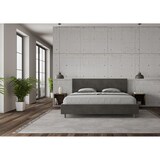 thumbnail of Letto Matrimoniale King size contenitore imbottito 180x190 microfibra grigio Adele