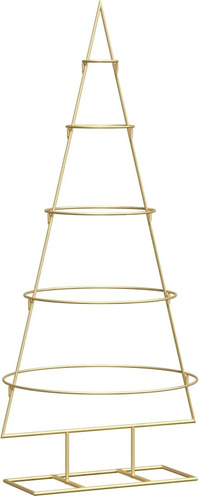 vidaXL Metall Weihnachtsbaum Gold 125 cm Pulverbeschichteter Stahl