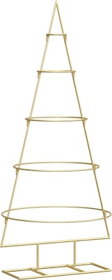 thumbnail of vidaXL Metall Weihnachtsbaum Gold 125 cm Pulverbeschichteter Stahl