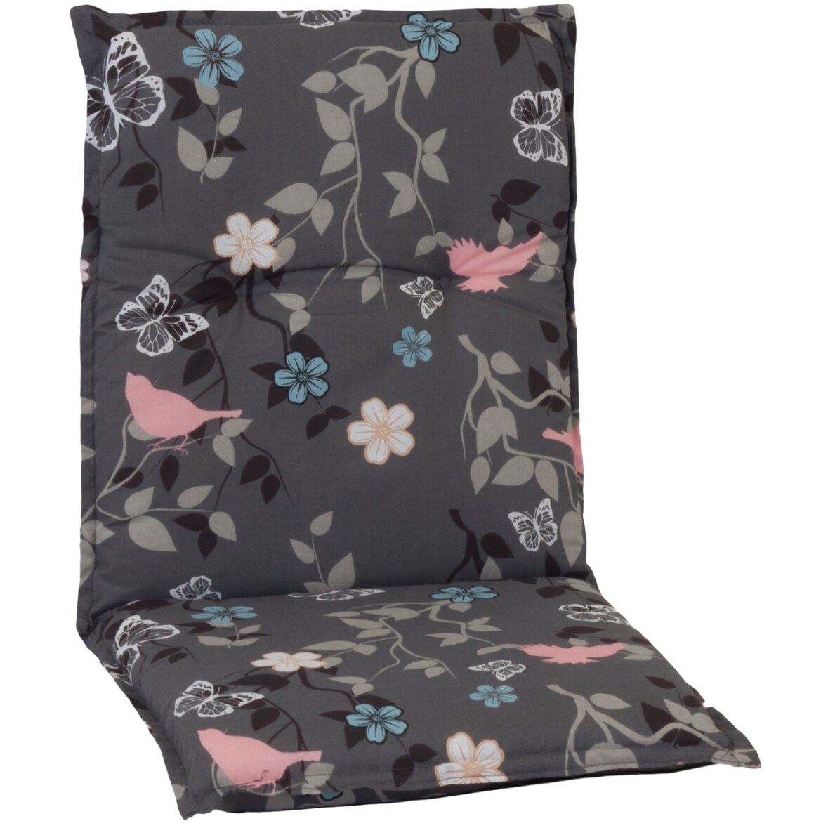 Saumauflage Niedriglehner Bregenz, grau mit Blümchen