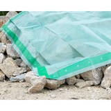 thumbnail of Gitterfolie 250 g/qm transparent mit grünem Gitter und Nagelrand 3 m x 25 m