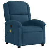thumbnail of vidaXL Massagesessel Blau Samt