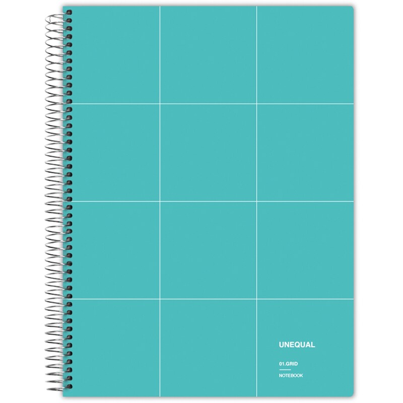 Cuadernos Tapa Dura A4 Cuadrícula 5mm Unequal Grid turquesa