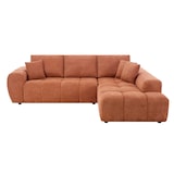 thumbnail of Canapé d'angle avec méridienne droite en tissu 3 places terracotta