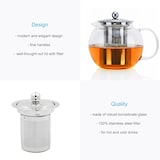 thumbnail of Intirilife Teekanne mit Filter in KLAR - 800ml Glaskanne aus Borosilikatglas mit Siebeinsatz für heiße und kalte Getränke, Tee, Kaffee, Wasser