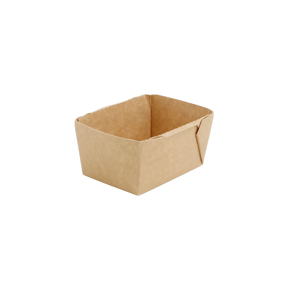 greenbox - Karton-Feinkost-Schalen 250 ml, 10,5 x 8 x 5 cm, braun, rechteckig, PE-beschichtet, 100 St.