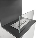 thumbnail of Bioethanolkamin Oslo Bodenbiokamin aus weißem Stahl L38xT38xH100