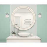 thumbnail of Einflammige Wandleuchte Dorney Nickel / Milchglas