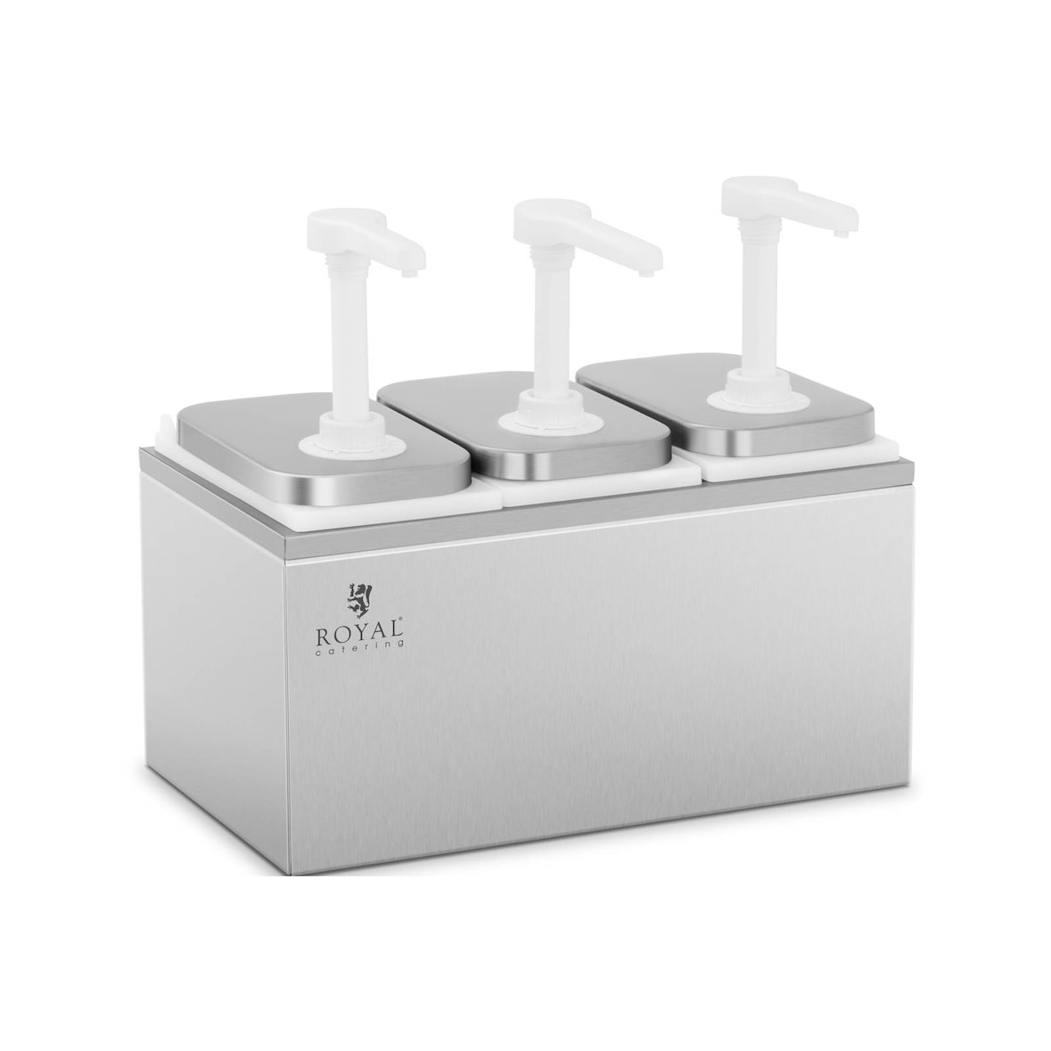 Royal Catering - Sausdispenser - 3 pompen - 3 x 2 L