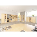 thumbnail of bümö office Regal Buche, Standregal Holz - Aktenregal für Ordner & Bücher, Bücherregal 100 cm breit, 5 OH Regal Wand, Büroregal, Holzregal,