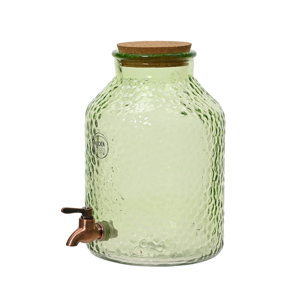 Getränkespender mit Zapfhahn 20x30cm Glas 8l Wasserspender Kanister mit Hahn Gartenparty Retro Limonadenspender Saftspender Gastro Trinkbehälter