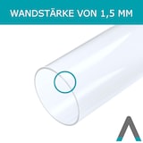 thumbnail of Quartz Glasröhre Glas Tube Heizpilz Pelletfackel Länge 1120 mm Durchmesser 98 mm - hitzebeständig bis zu 1400 Grad