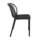 thumbnail of Lot de 4 chaises de terrasse en plastique noir