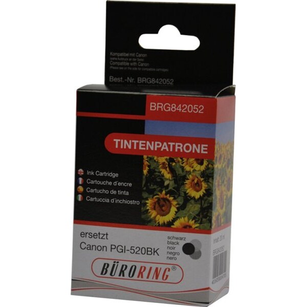 Tintenpatrone schwarz, ersetzt Canon PGI-520bk