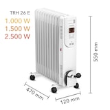 thumbnail of TROTEC Ölradiator TRH 26 E 3 Heizstufen 2.500 W Heizleistung 11-Rippen-Radiator