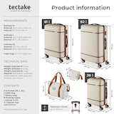 thumbnail of tectake Ensemble de valises MADISON 13 pièces avec serrure TSA 49 x 30 x 76 cm Crème