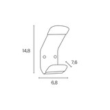 thumbnail of Patère Steely, 1 tête double, en acier et PVC, coloris blanc
