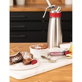 thumbnail of iSi Sahnespender Gourmet Whip Plus, Edelstahl, Ø 10.2 x 35.6 cm, 1 L, silber / rot