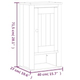 thumbnail of vidaXL Bad-Wandschrank BERG Weiß 40x27x71,5 cm Massivholz Kiefer