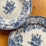 thumbnail of Novastyl - Lot 36 assiettes faustine en porcelaine blanche et bleue