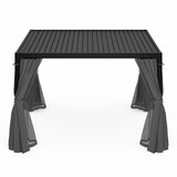 thumbnail of LuminaHaven Pergola 3x4 mit Vorhängen und Moskitonetzen Schwarz