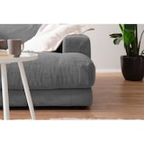 thumbnail of KAWOLA Big Sofa XL MADELINE mit Holztablett natur für Armlehne Cord grau