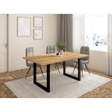 thumbnail of Füße, Beine, U-Shape Stand, Massivholz Tischbeine, Wohnzimmer, Esszimmer, Büro, Schwarz lackiert, 70x71cm - PATASSOLIDUNE