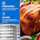 thumbnail of Royal Catering  Asador de pollos a gas - 8 espadas - con iluminación y ruedas -
